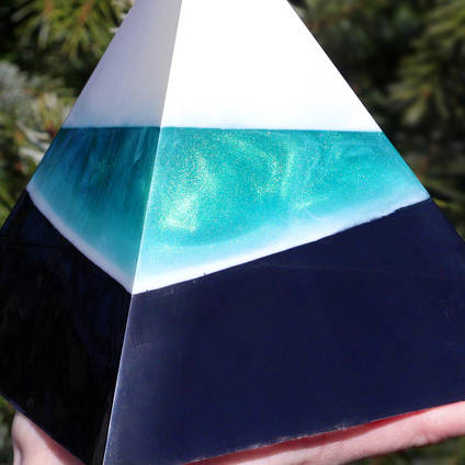 Multi-Layered Resin Pyramid Cast Using GlassCast 50PLUS Epoxy Resin